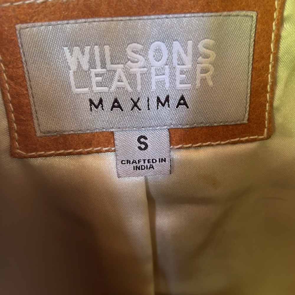 Light brown leather jacket from Wilson’s leather a size small - Picture 3 of 9